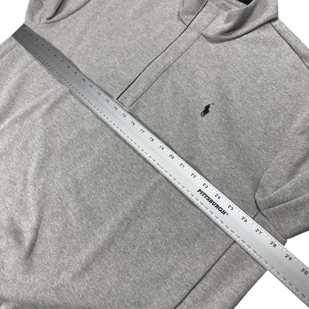 Polo Ralph Lauren Men’s 2XB Grey Double‑Knit Quarter‑Snap Pullover - Picture 10 of 12